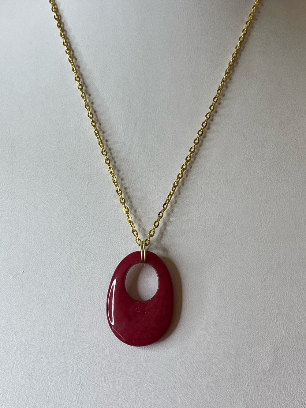 10/$10 Poppy Jasper pendant on a gold chain